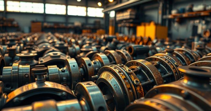 Peças metálicas após o processo de fosfatização