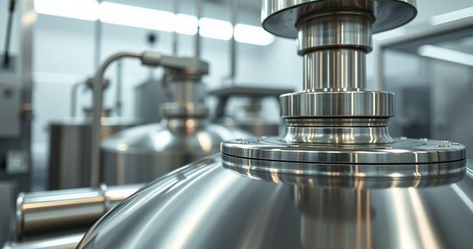 Peças de aço inox após o processo de passivação